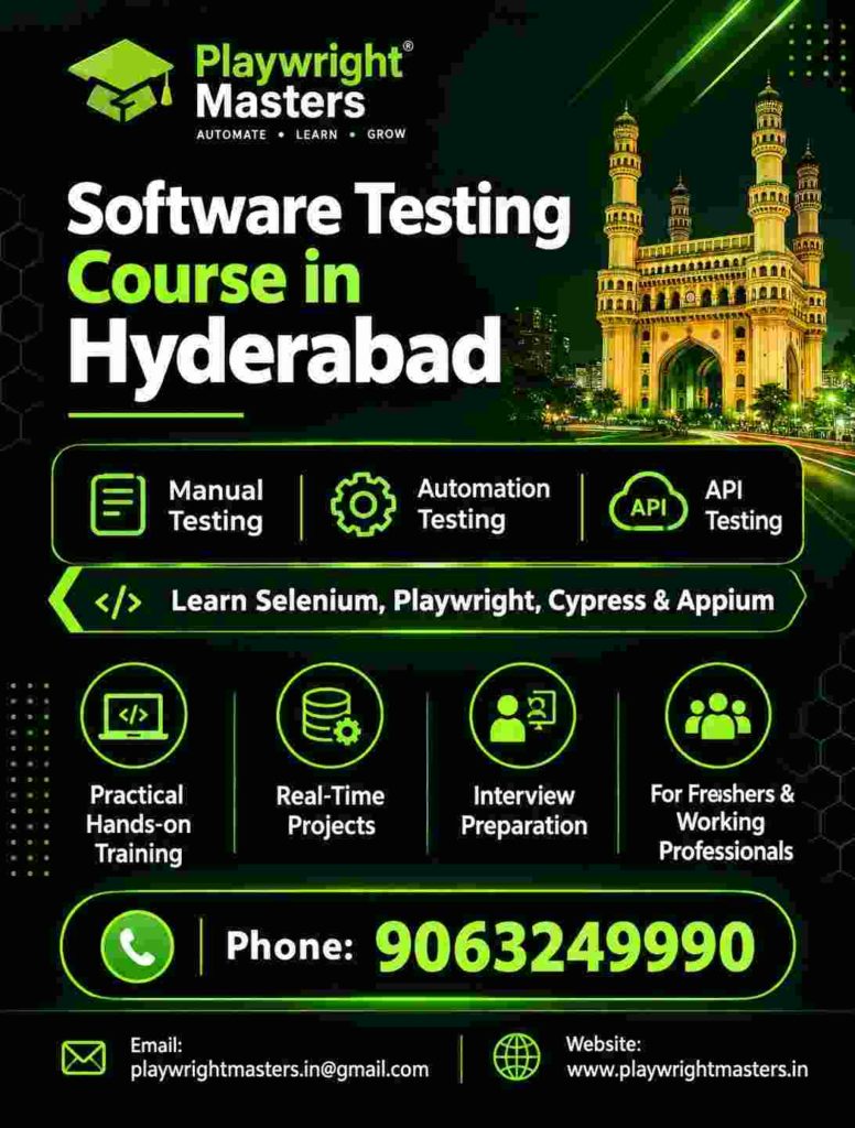 Playwright Masters Hyderabad Course